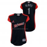 Maglia Baseball Donna All Star 2019 Atlanta Braves Ozzie Albies Workout National League Blu
