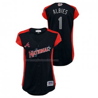 Maglia Baseball Donna All Star 2019 Atlanta Braves Ozzie Albies Workout National League Blu