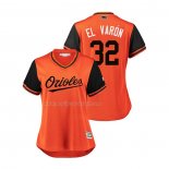 Maglia Baseball Donna Baltimore Orioles Yefry Ramirez 2018 Llws Players Weekend El Varon Arancione