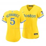 Maglia Baseball Donna Boston Red Sox Enrique Hernandez 2021 City Connect Replica Oro