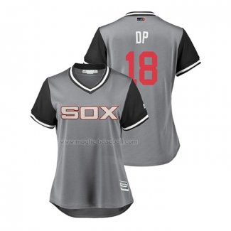 Maglia Baseball Donna Chicago White Sox Daniel Palka 2018 Llws Players Weekend Dp Grigio
