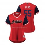 Maglia Baseball Donna Cleveland Indians Roberto Perez 2018 Llws Players Weekend Bebo Rosso