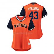 Maglia Baseball Donna Houston Astros Lance Mccullers 2018 Llws Players Weekend Perdomo Arancione