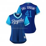 Maglia Baseball Donna Kansas City Royals Danny Duffy 2018 Llws Players Weekend Chill Sergeant Blu