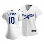 Maglia Baseball Donna Los Angeles Dodgers Justin Turner Home Replica 2020 Bianco