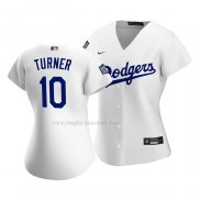 Maglia Baseball Donna Los Angeles Dodgers Justin Turner Home Replica 2020 Bianco
