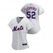 Maglia Baseball Donna New York Mets Yoenis Cespedes Replica Home 2020 Bianco
