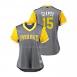Maglia Baseball Donna San Diego Padres Cory Spangenberg 2018 Llws Players Weekend Spangy Grigio