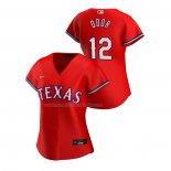 Maglia Baseball Donna Texas Rangers Rougned Odor Replica Alternato 2020 Rosso