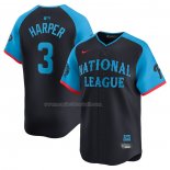 Maglia Baseball Uomo All Star 2024 Bryce Harper National League Limited Blu