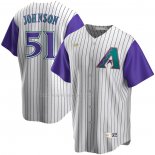 Maglia Baseball Uomo Arizona Diamondbacks Randy Johnson Alternato Cooperstown Collection Crema Viola