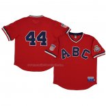 Maglia Baseball Uomo Atlanta Crackers 44 Rings & Crwns Mesh Replica V-neck Rosso