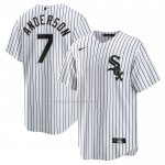 Maglia Baseball Uomo Chicago White Sox Tim Anderson Home Replica Player Bianco