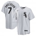 Maglia Baseball Uomo Chicago White Sox Tim Anderson Home Replica Player Bianco