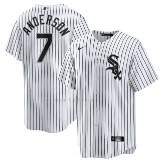Maglia Baseball Uomo Chicago White Sox Tim Anderson Home Replica Player Bianco