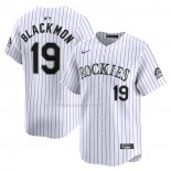 Maglia Baseball Uomo Colorado Rockies Charlie Blackmon Home Limited Bianco