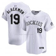 Maglia Baseball Uomo Colorado Rockies Charlie Blackmon Home Limited Bianco