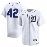 Maglia Baseball Uomo Detroit Tigers 2024 Jackie Robinson Day Home Limited Bianco