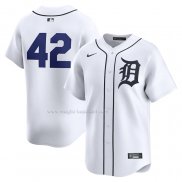 Maglia Baseball Uomo Detroit Tigers 2024 Jackie Robinson Day Home Limited Bianco