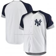 Maglia Baseball Uomo New York Yankees Big & Tall Full Snap Bianco