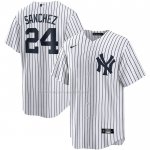 Maglia Baseball Uomo New York Yankees Gary Sanchez Home Replica Bianco Maglia Baseball Uomo New York Yankees Gary Sanchez Home Replica Bianco