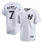 Maglia Baseball Uomo New York Yankees Mickey Mantle Home Limited Bianco