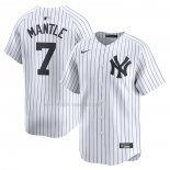 Maglia Baseball Uomo New York Yankees Mickey Mantle Home Limited Bianco