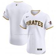 Maglia Baseball Uomo Pittsburgh Pirates Home Elite Bianco