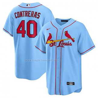 Maglia Baseball Uomo St. Louis Cardinals Willson Contreras Alternato Replica Blu