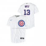 Maglia Baseball Bambino Chicago Cubs David Bote Replica Home Bianco