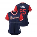 Maglia Baseball Donna Atlanta Braves Tyler Flowers 2018 Llws Players Weekend Mmbb Blu