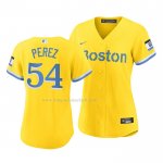 Maglia Baseball Donna Boston Red Sox Martin Perez 2021 City Connect Replica Oro
