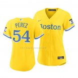 Maglia Baseball Donna Boston Red Sox Martin Perez 2021 City Connect Replica Oro