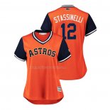 Maglia Baseball Donna Houston Astros Max Stassi 2018 Llws Players Weekend Stassinelli Arancione