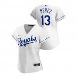 Maglia Baseball Donna Kansas City Royals Salvador Perez Replica Home 2020 Bianco