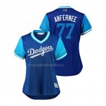 Maglia Baseball Donna Los Angeles Dodgers Dennis Santana 2018 Llws Players Weekend Anfernee Blu