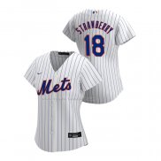 Maglia Baseball Donna New York Mets Darryl Strawberry Replica Home 2020 Bianco
