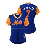 Maglia Baseball Donna New York Mets Jose Reyes 2018 Llws Players Weekend La Melaza Blu