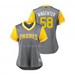 Maglia Baseball Donna San Diego Padres Trey Wingenter 2018 Llws Players Weekend Wingenter Grigio