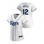 Maglia Baseball Donna Tampa Bay Rays Wade Boggs Replica Home 2020 Bianco