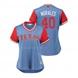 Maglia Baseball Donna Texas Rangers Bartolo Colon 2018 Llws Players Weekend Morales Blu