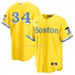 Maglia Baseball Uomo Boston Red Sox David Ortiz Retired City Connect Replica Oro