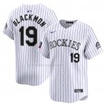 Maglia Baseball Uomo Colorado Rockies Charlie Blackmon 2024 World Tour Mexico City Series Home Limited Bianco