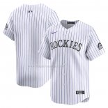 Maglia Baseball Uomo Colorado Rockies Home Limited Bianco