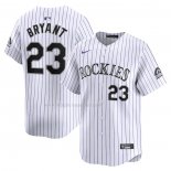 Maglia Baseball Uomo Colorado Rockies Kris Bryant Home Limited Bianco