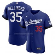 Maglia Baseball Uomo Los Angeles Dodgers Cody Bellinger 2021 City Connect Autentico Blu