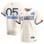 Maglia Baseball Uomo Los Angeles Dodgers Freddie Freeman 2024 City Connect Limited Crema