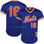 Maglia Baseball Uomo New York Mets Dwight Gooden Mitchell & Ness Cooperstown Mesh Batting Practice Blu