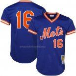 Maglia Baseball Uomo New York Mets Dwight Gooden Mitchell & Ness Cooperstown Mesh Batting Practice Blu