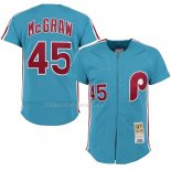 Maglia Baseball Uomo Philadelphia Phillies Tug Mcgraw Mitchell & Ness 1980 Retro Blu